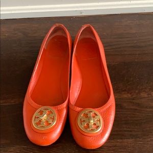 Orange Tory Burch flats